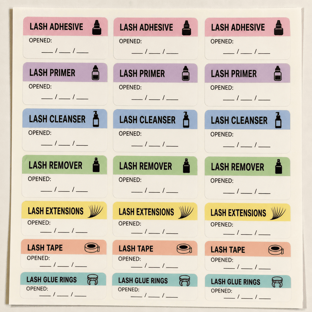 labeling lash supplies