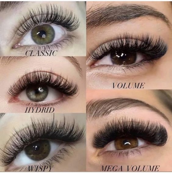 different lash styles